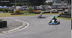 JAB Racing pushing the kart into Pylon!